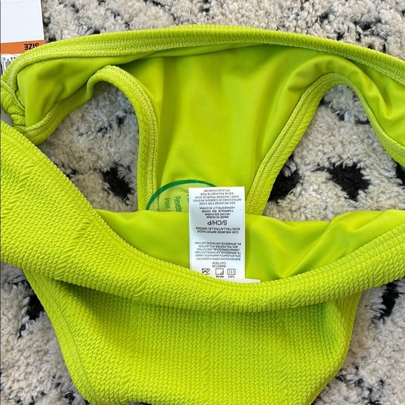 NWT $70 Michael Kors Limeade Green Silver Keyhole Bikini Bottoms 0062 - Picture 11 of 11